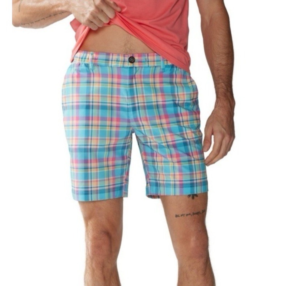 Chubbies Men The M is for Madreses Everywhere 8" Swim Shorts XXL Plaid Turquoise